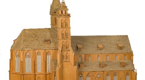 Holzmodell der Stadtkirche St. Dionys