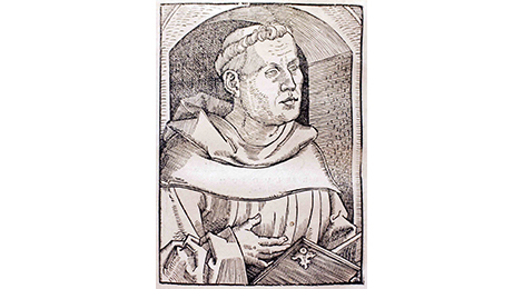 Druckgrafik: Porträt von Martin Luther.